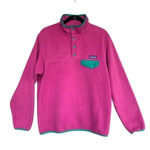 Patagonia Pink and Green Synchilla Vintage